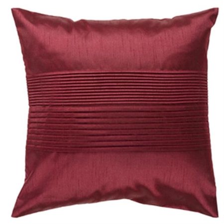 SURYA Surya Rug HH026-1818D Square Burgundy Decorative Down Feather Pillow 18 x 18 in. HH026-1818D